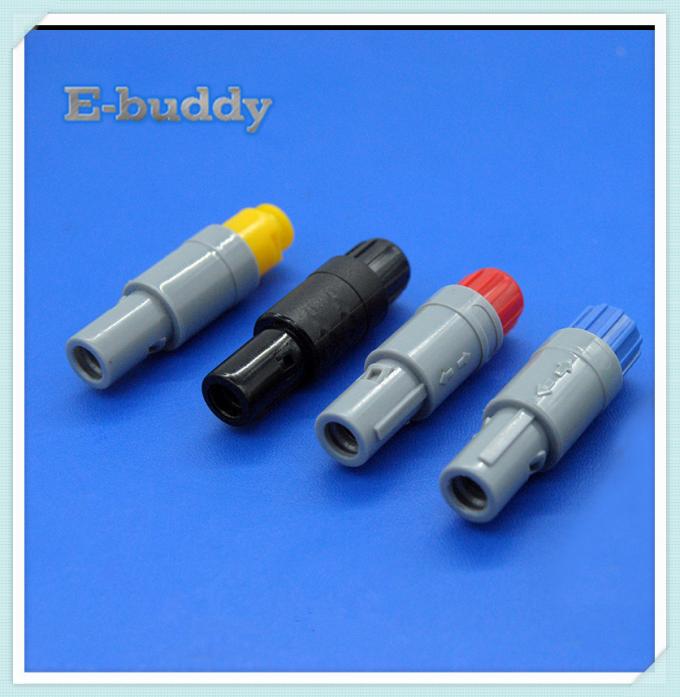 Redel 4 Pin Straight Plug Plastic Circular Connectors For Medical Scanner