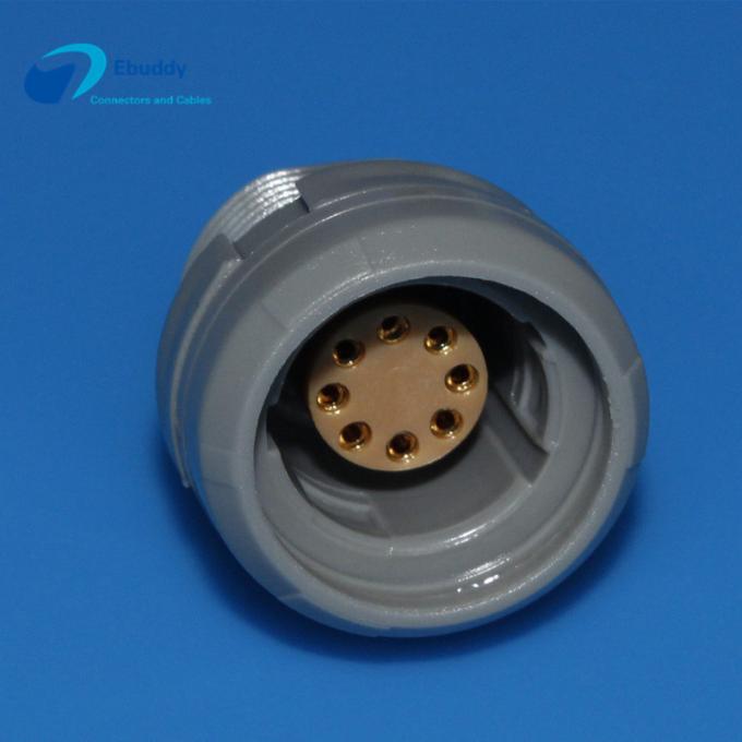 Medical Plastic Circular Connectors Lemo Redel 2P Size 8pin Plug And Socket