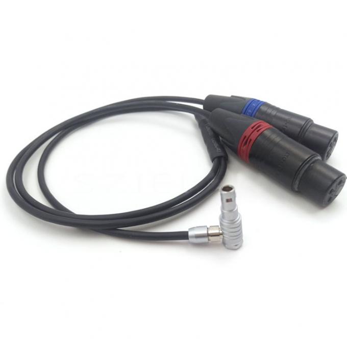 Arri alexa mini audio cable Lemo right angle 00B 5pin to female 2* XLR 3 pin cable