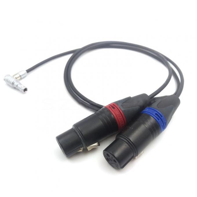 Arri alexa mini audio cable Lemo right angle 00B 5pin to female 2* XLR 3 pin cable