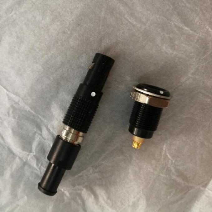 Small size M7 Lemo 00 mini push-pull metal connector with black chrome plated