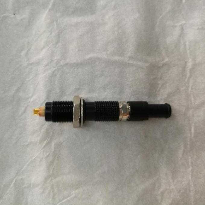 Small size M7 Lemo 00 mini push-pull metal connector with black chrome plated