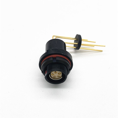 Black Fischer Cable Connector PCB Mounted Right Angle DBPC102A054