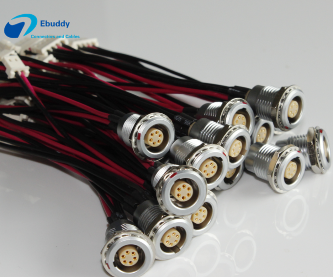 Lemo B Serials Custom Power Supply Cables EGG 0B 1B 2B 6 Pin To Molex Type