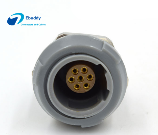 Medical Plastic Circular Connectors Socket Redel Compatible 1P 14 Pin 2 Keying Female