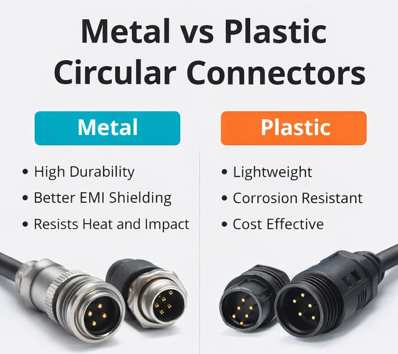Latest company blogs about Metal vs Plastic Circular Connectors: Which Material Is Best for Your Project