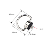 1/4 Inch D Ring Camera Screw Gimbal Stainless Steel 1/4 Inch Fixing Screw For SLR / DSLR