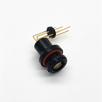 Buy 5pin Fischer Rear Mounted Right Angle Connector With PCB Contacts online manufacture