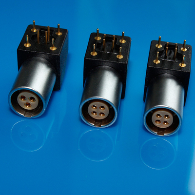 Buy 4pin Elbow 90 degree PCB connector Lemo 4pin compatible printed circuit connector EPG 0B/1B/2B/3B size online manufacture
