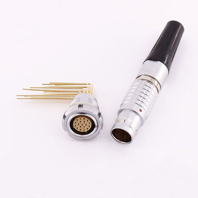Buy 19pin Elbow Contact Female Lemo B Series Connectors for Pcb Install ECG.2B.319.CLV online manufacture