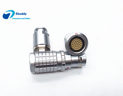 Buy 90 Degree Right Angle Lemo Cable Connector FHG 26 Pin Male Plug Brass Configuration online manufacture
