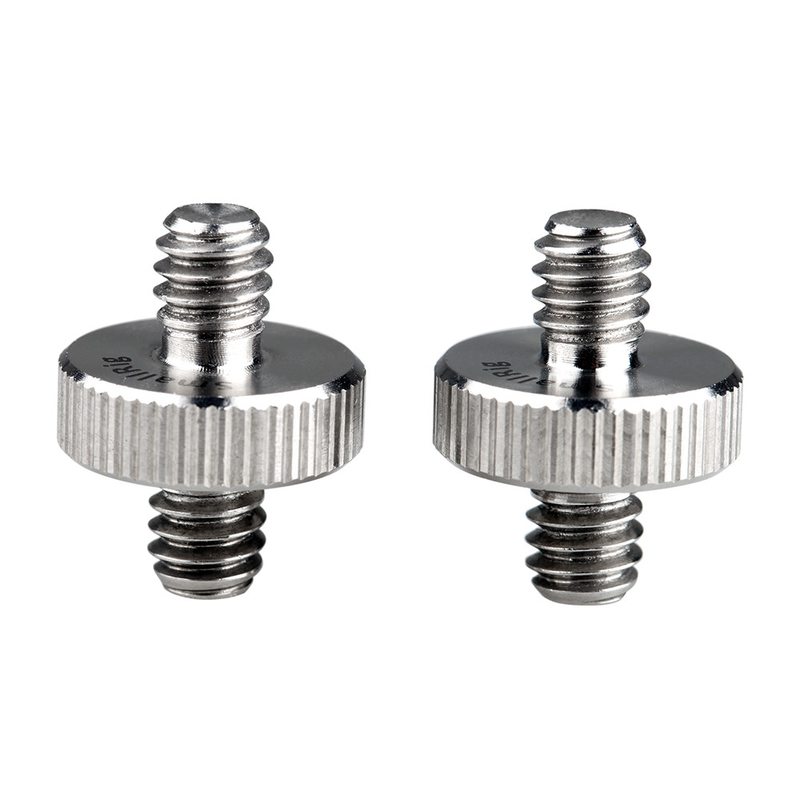 Camera Double Head Stud Male - Male 1/4 - 1/4 Inch Tooth Metal Transfer Screw
