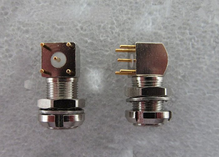 Security Push Pull EPS male Coaxial Connector For Printed Circuit Board Mounting
