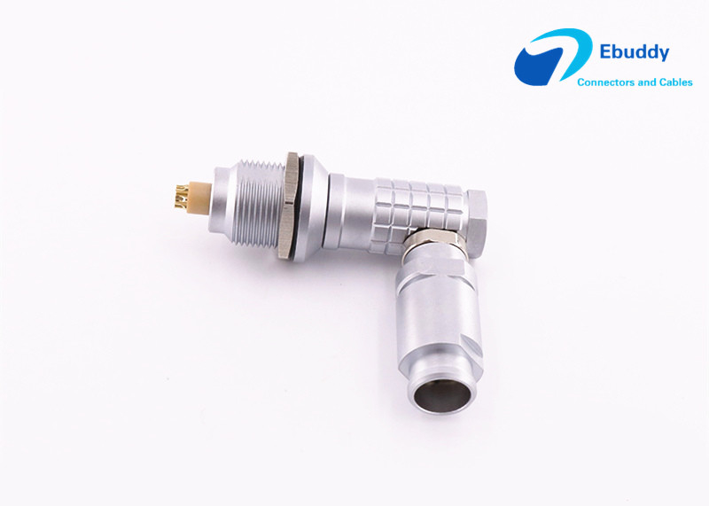 Lemo Fiber Optic Connectors K Series FHG Right Angle 6 Pin Elbow Plug FHG.0K.3026.CLAC