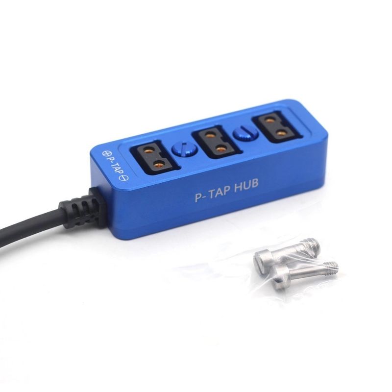 Splitter D-Tap Da 1 A 4 Uscite, Cavo A Spirale Per Batteria V-Mount/Gold Mount Per Fotocamera E Monitor