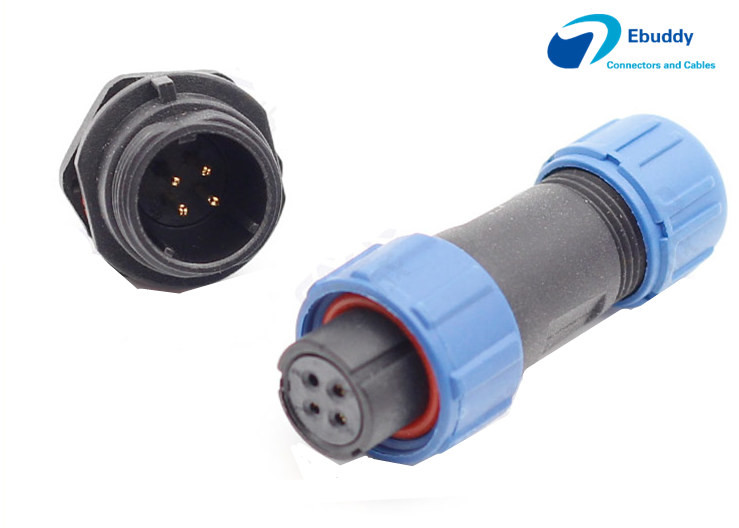 thumbnail image 2 of SP13 3-Pin Waterproof Connector – IP68, 250V/13A, AC/DC, Circular, 2-Port 2 of 6
