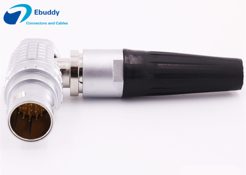 Lemo B Series 90° Male Plug Connector - 2-32Pins, FHG Elbow