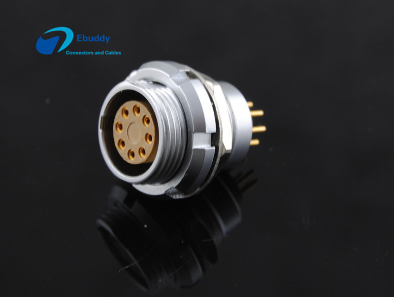 Solder Contact Lemo B Series Connectors 0B 1B 2B 8 Pin Fixed ECG Solder Female Socket