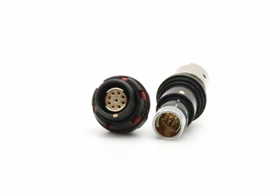 Fischer SS 102 9pin Military Connector With Black Color Chormed