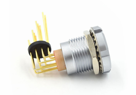M18 Push Pull Circular Connectors Lemo ECG 2B 10pin Right Angle Pins Socket