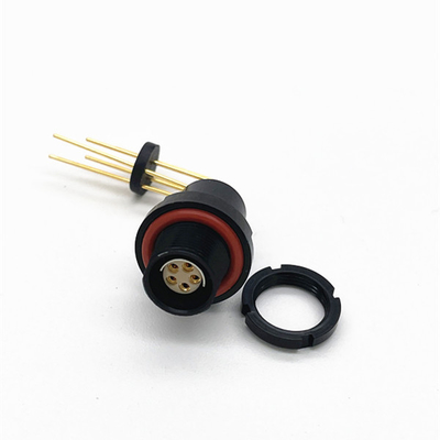 5pin Fischer Rear Mounted Right Angle Connector With PCB Contacts