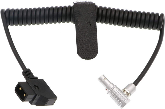 Anton D-TAP To Lemo 2 Pin Male Camera Power Cable Right Angle 2 Pin Coiled​ For Teradek ARRI