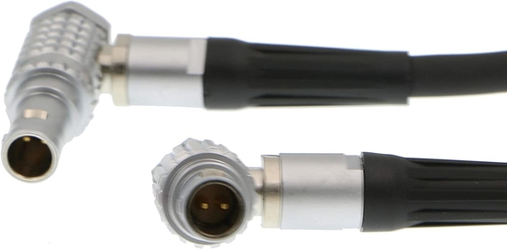 Teradek Bond ARRI Alexa Camera Power Cable Lemo 2 Pin Male to 2 Pin Female Right Angle