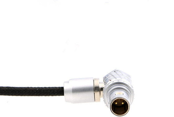 Lemo 2 Pin Male to 2 Pin Male Right Angle Teradek Bond ARRI Alexa Camera Power Cable