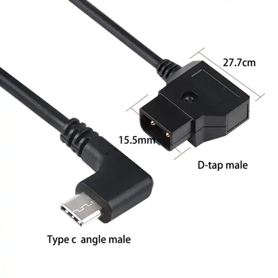 D Tap Male To Usb Type C Right Angle Camera Power Cable For V Lock Battery