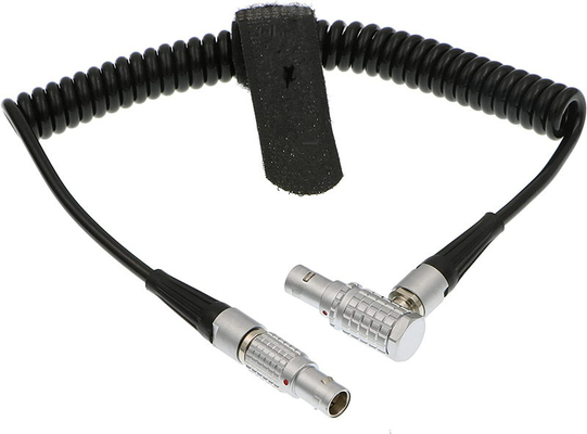 Lemo 5 Pin Timecode Coiled Camera Connection Cable For Sound Devices ZAXCOM DENECKE XL-LL