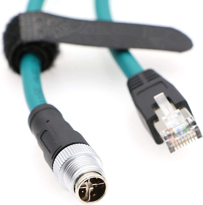 M12 8 Position X Code To RJ45 Industrial Ethernet Cable For Cognex In 8200 8400 Series IP67 Waterproof