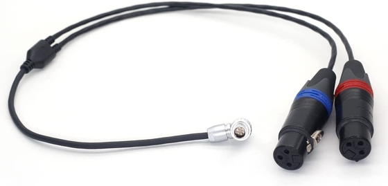 Arri Alexa Mini LF Audio Cable XLR 3 Pin To Right Angle 0B 6 Pin Male Connector Audio Double Channel