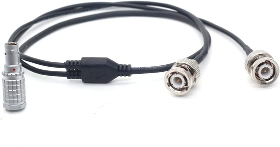 Sound Devices XL-LB2 0B 5pin Right Angle to Double BNC Time Code Input Output Cable 60cm