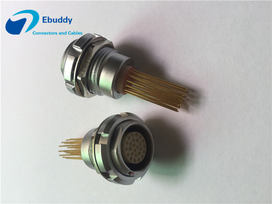 26 Pin Female Socket Pcb Board Connectors ECG 2B With 2 Nuts Fixed Receptacle