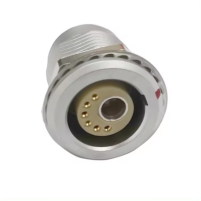 Medical Push-pull Connector Lemo EGG FGG 2B 6+1 Metal 6 Signal 1 Liquid Input Medical Panel Mounting Connector