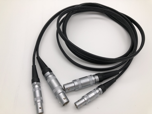 Double Lemo 0S To Lemo 01 Custom Cable Assembly 6ft Length For Ultrasonic Probe